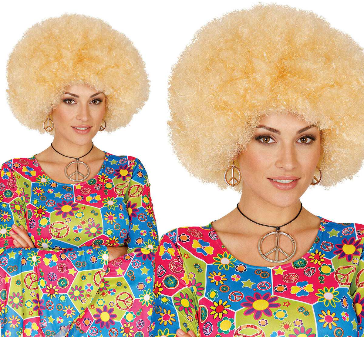GP4007 – Afro Perücke für Damen extra groß – Farbe: Gelb
