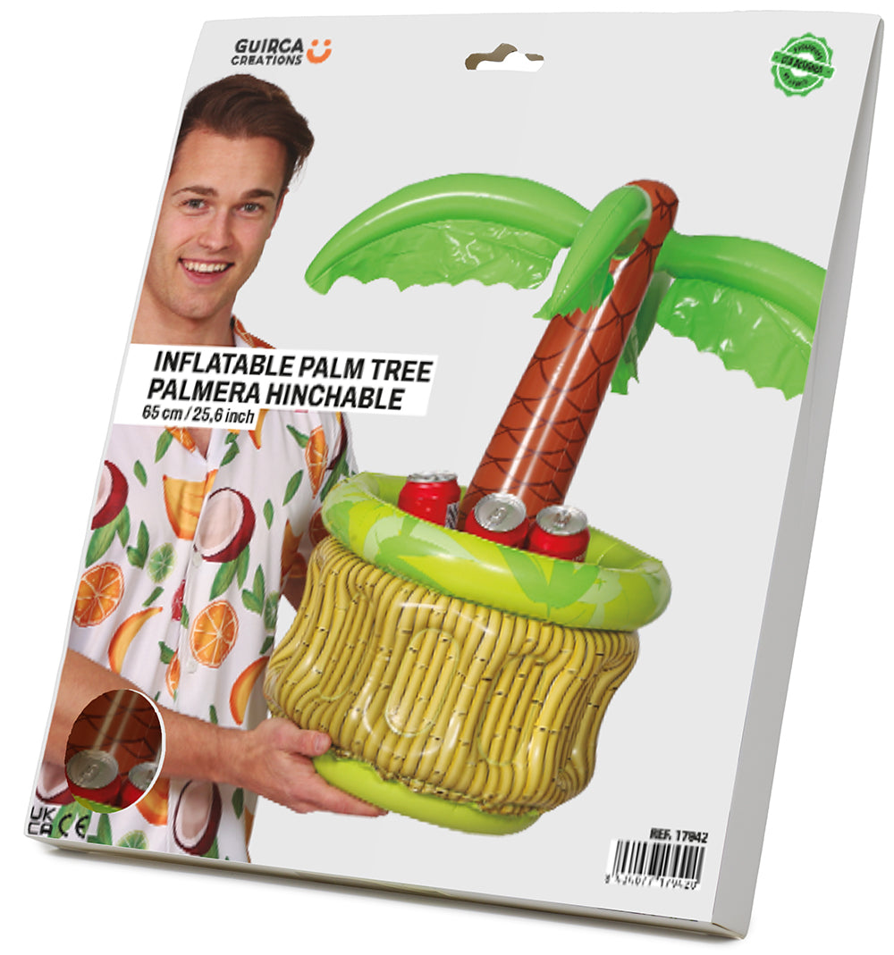 GP18916 – Palmen Getränkekühler aufblasbar 65 cm – Farbe: Braun