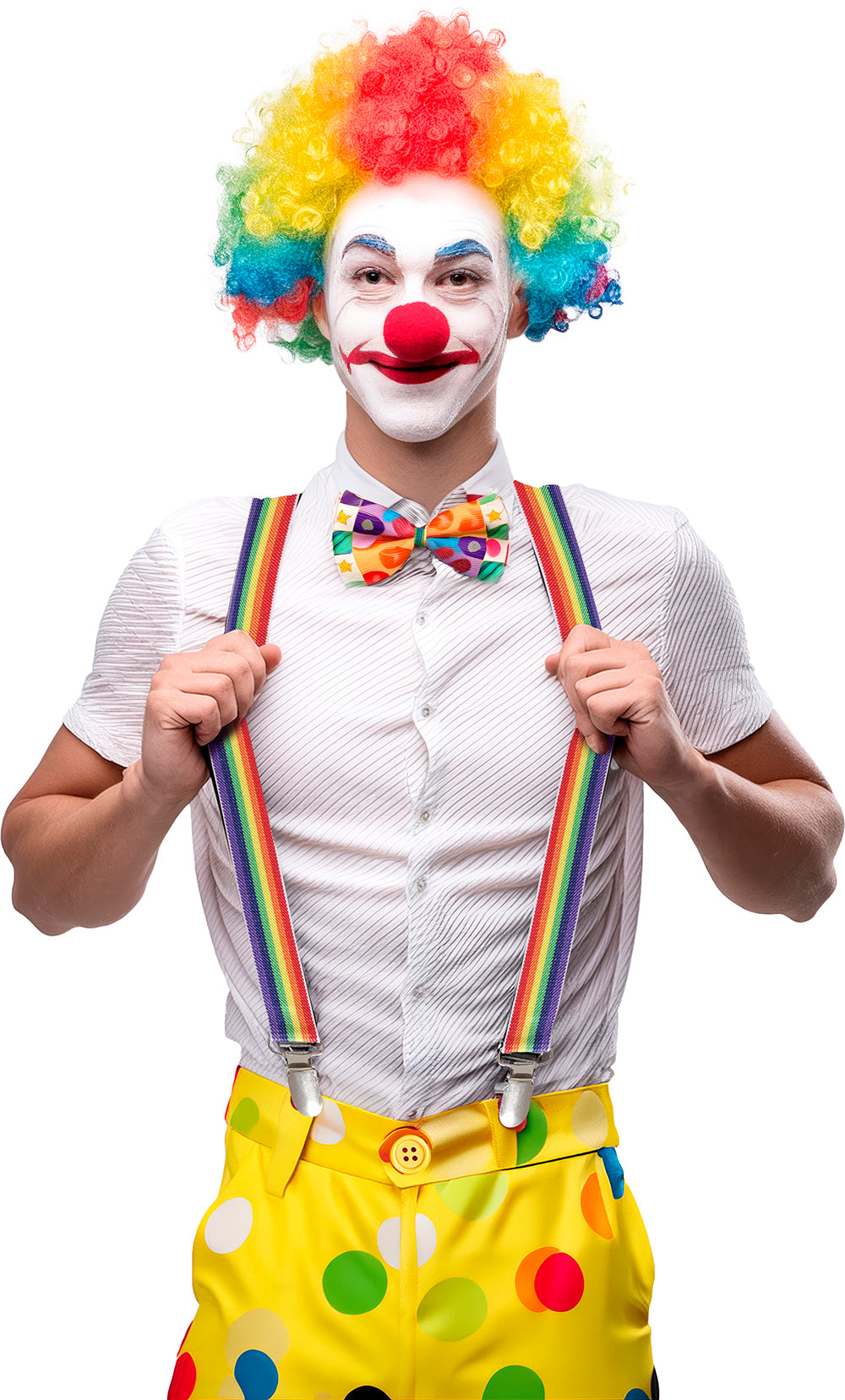 GP16580 – Clown Hosenträger für Erwachsene bunt – Farbe: Mehrfarbig