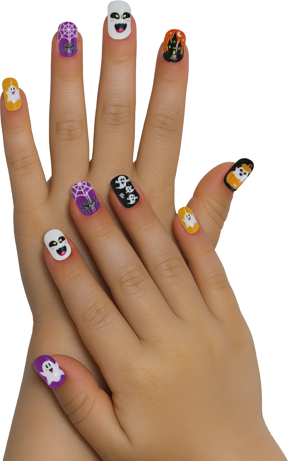 GP15954 – Halloween Fingernägel für Kinder selbstklebend – Farbe: Geister