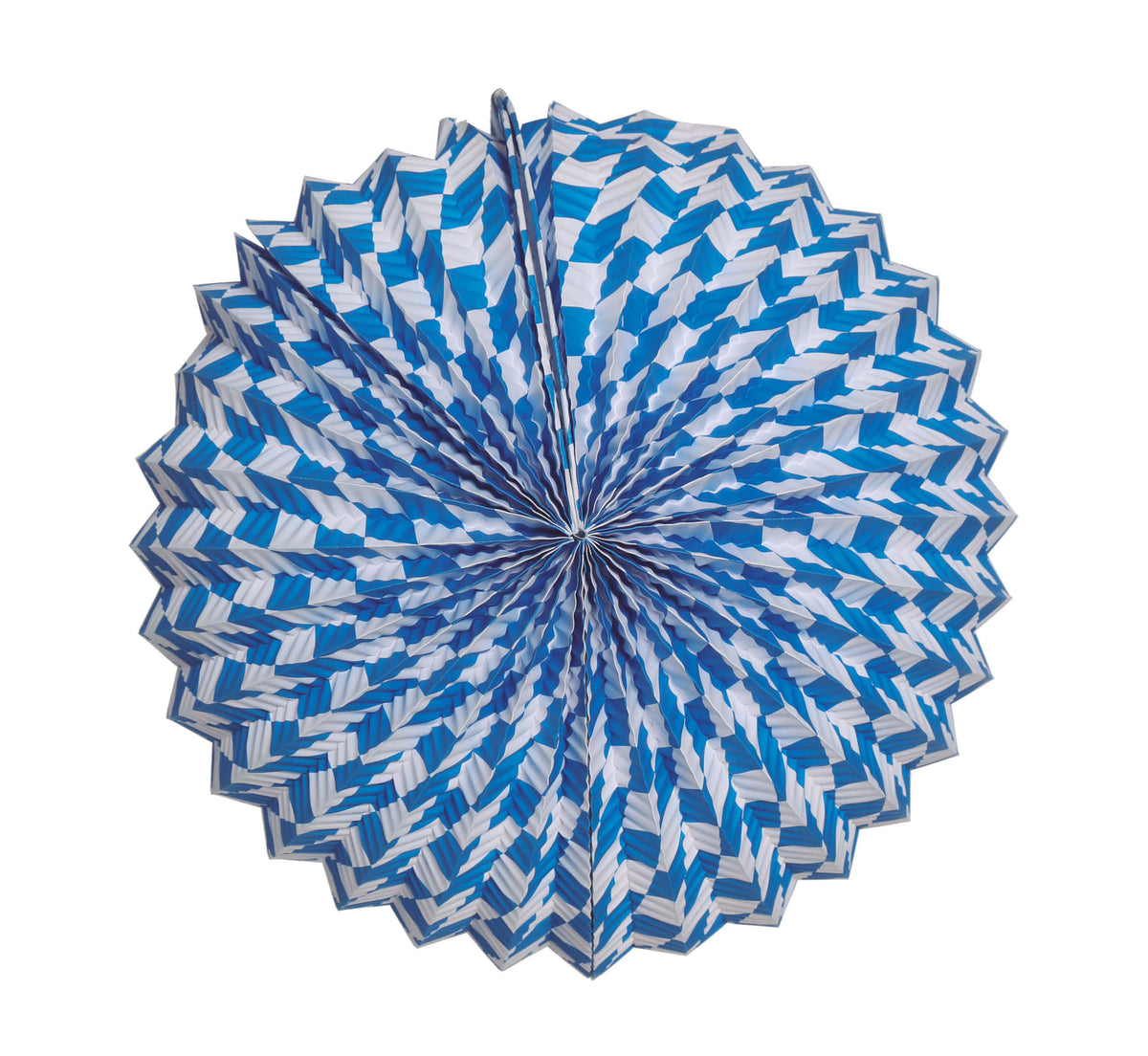 GP7266 – Lampion bayrisch blau weiß 25 cm Oktoberfest – Größe: Standard