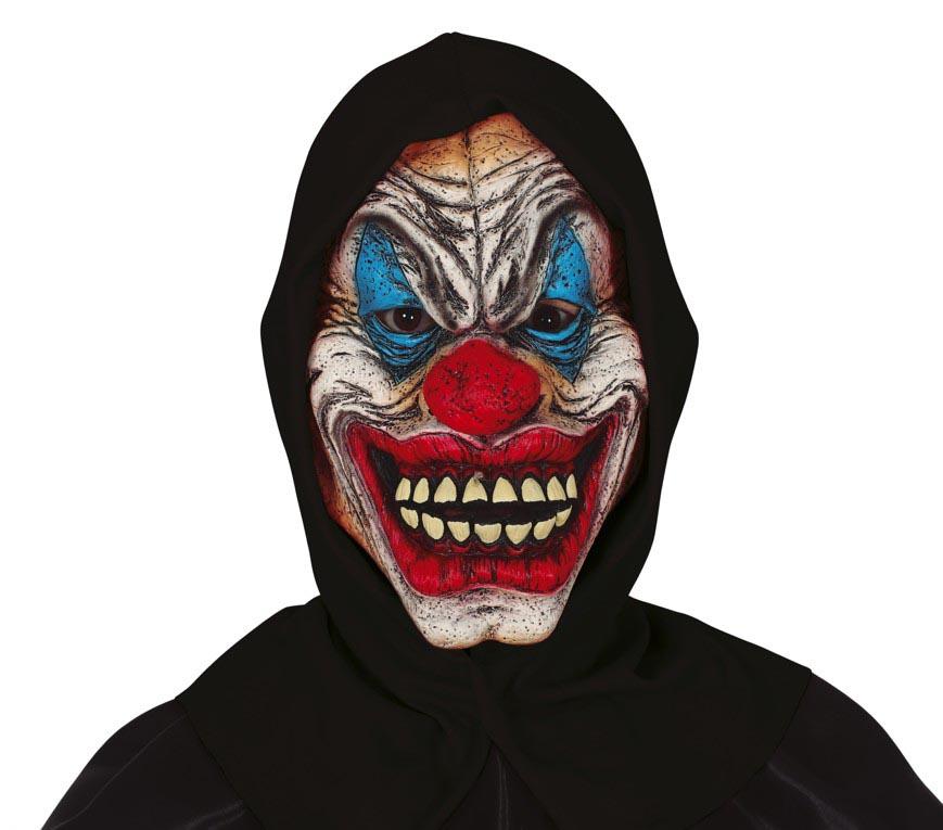 GP2924 – Latex Clown Maske für Erwachsene mit Kapuze – Farbe: Mehrfarbig, Ansicht 2