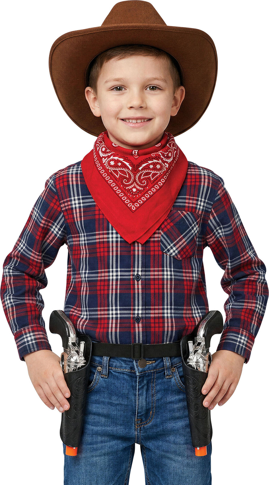 GP18523 – Cowboy Doppelholster für Jungen mit 2 Pistolen – Farbe: Schwarz, Ansicht 2