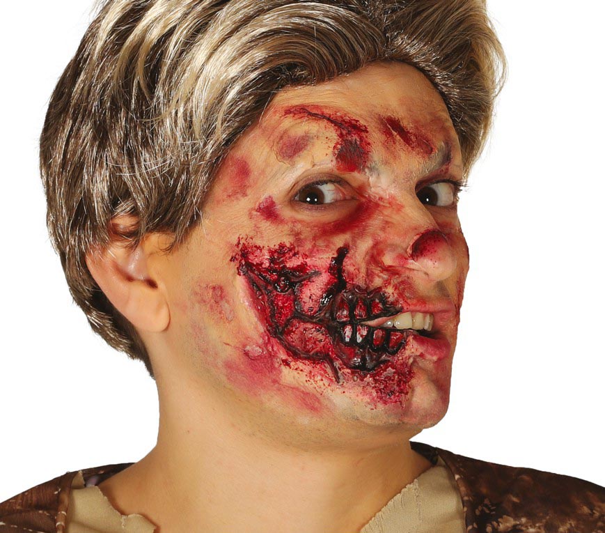 Latex Zombie Mundnarbe für Erwachsene