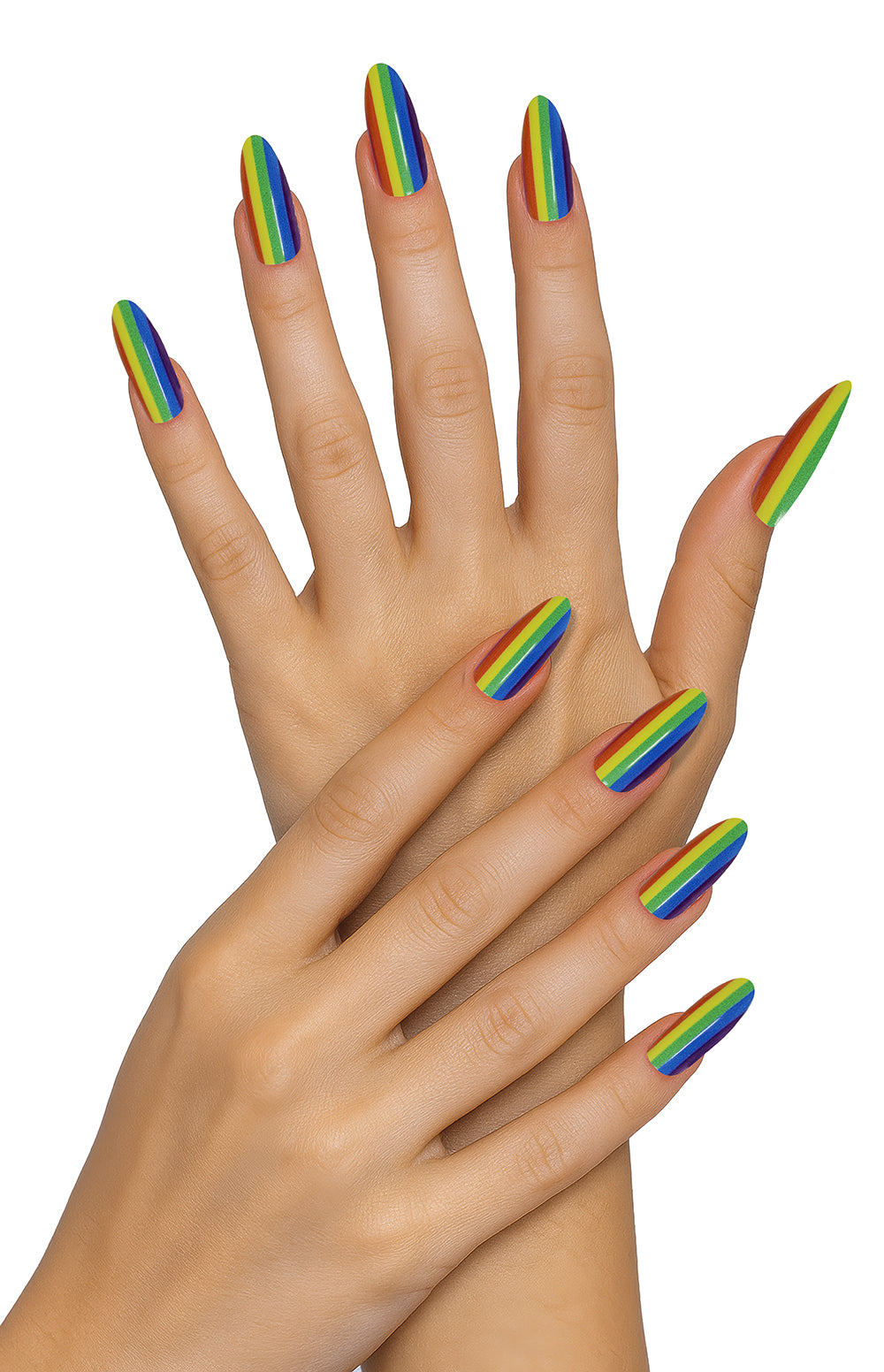 GP15981 – Motiv Kunstnägel für Erwachsene 12 Stück – Farbe: Regenbogen