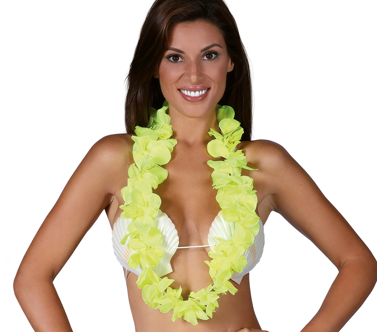 GP18407 – Neon Hawaii Blumenkette für Erwachsene – Farbe: Mehrfarbig