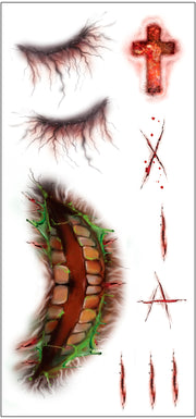 Horror Tattoos für Erwachsene 30 x 13 cm, Bild 13
