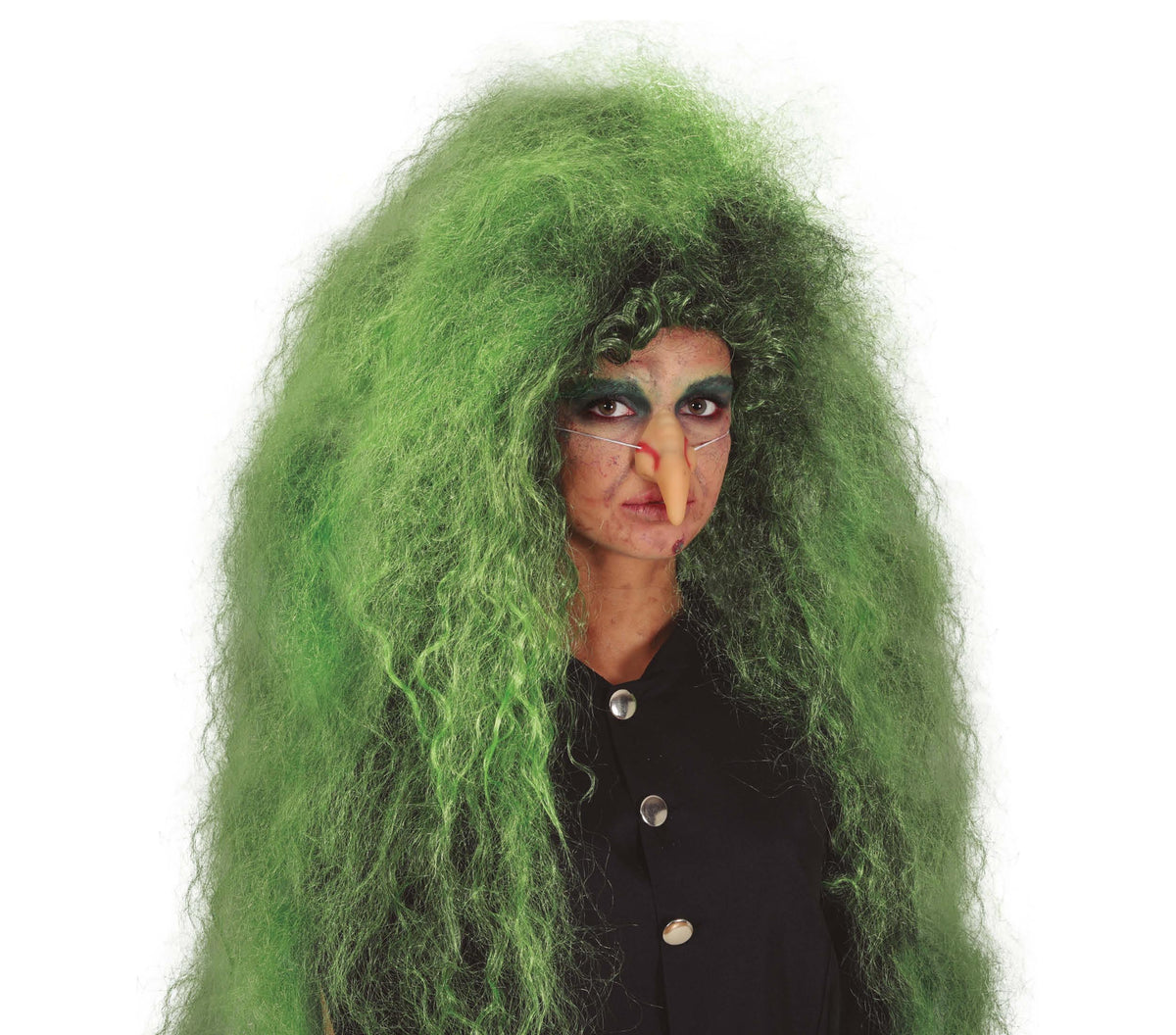 GP48050 – Langhaarperücke für Damen toupiert Halloween – Farbe: Grün