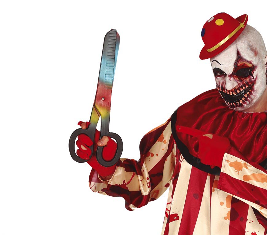 GP17714 – Horror Clown Schere für Erwachsene 40 cm – Farbe: Mehrfarbig